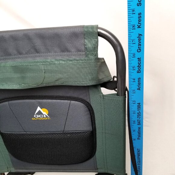 GCI Outdoor Portable Stadium Seat Bleacher Chair Green Gray Camping Sports - Picture 12 of 15